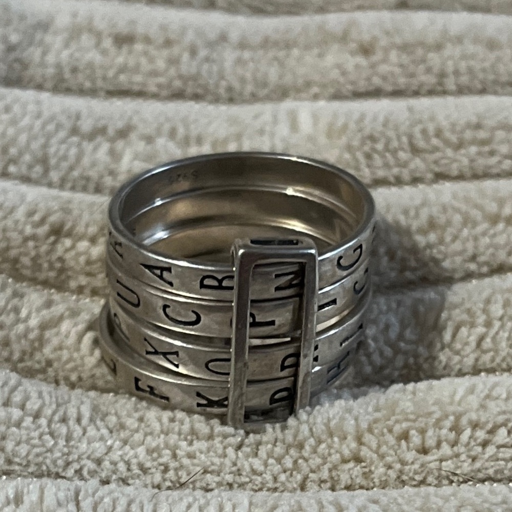 Unique Sterling Silver Spinner Ring That Spells Out Inspiring Messages